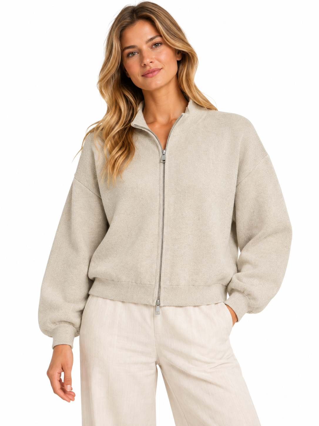 Yaya -  Jacquard-Strickjacke - 4401-010171-608