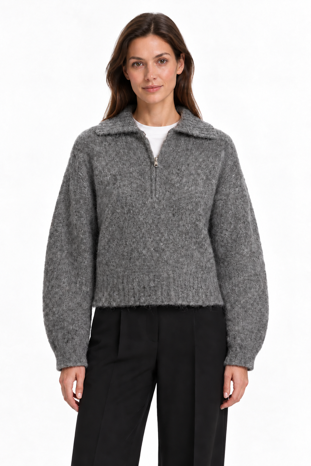 SLWANJULI LS KNIT HALF ZIP