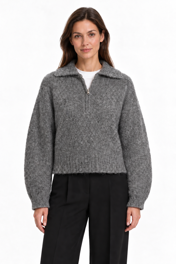 SLWANJULI LS KNIT HALF ZIP