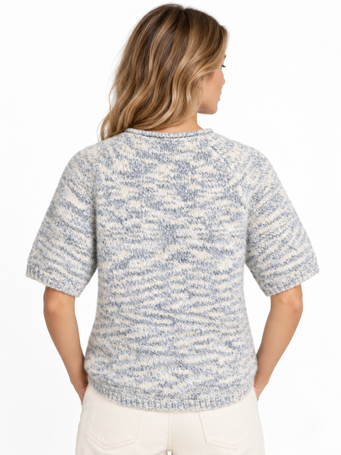 Melange-Strickpullover