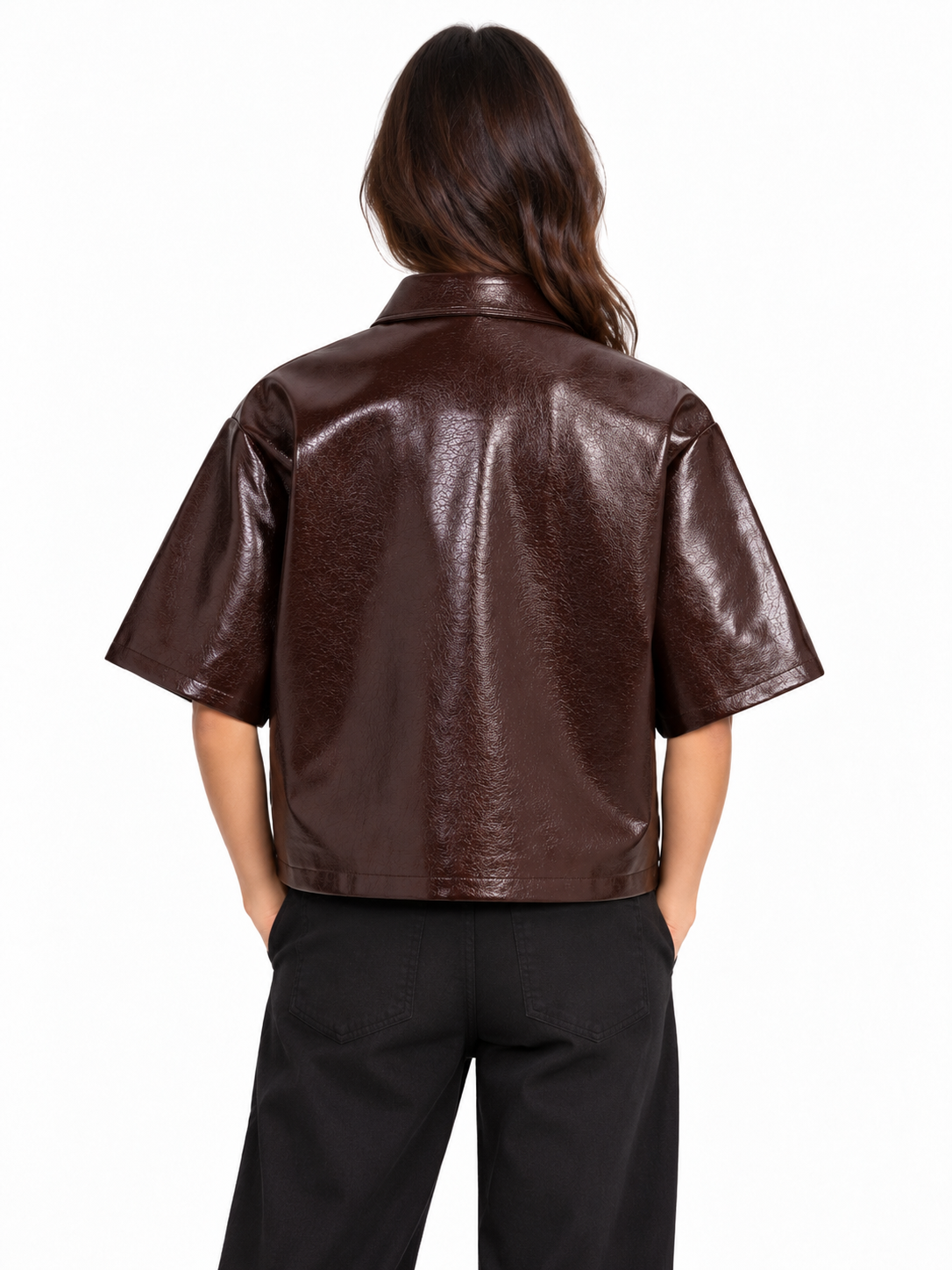 Jacke aus Lederimitat