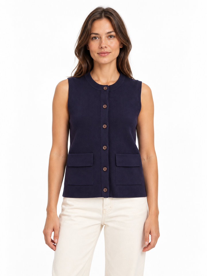 COMPACT CREW KNIT VEST