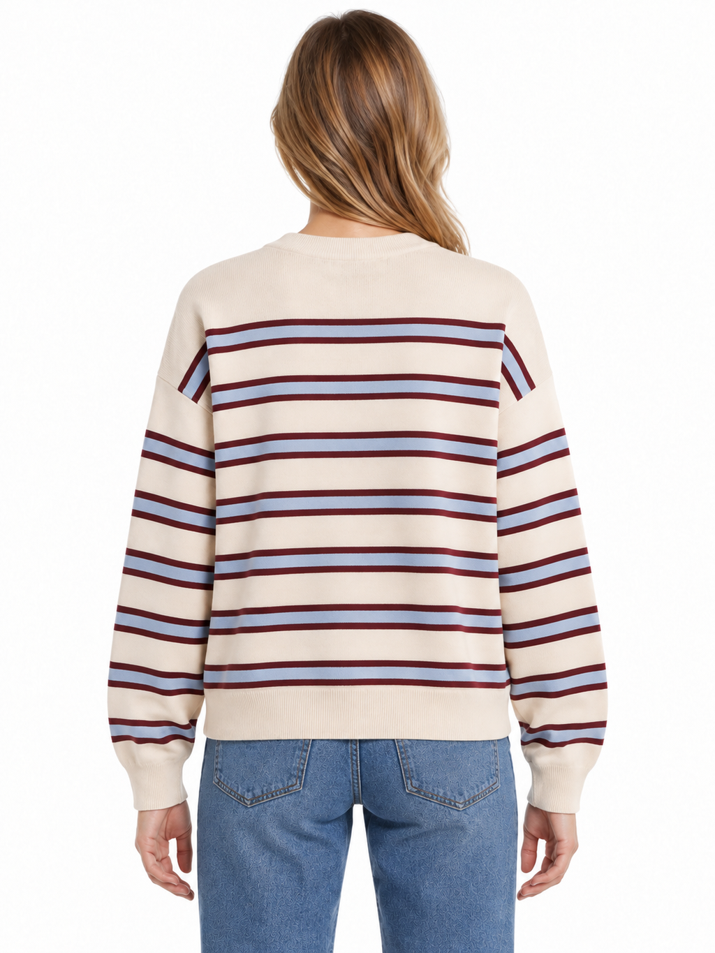 MERINAA STRIPED KNIT SWEATER