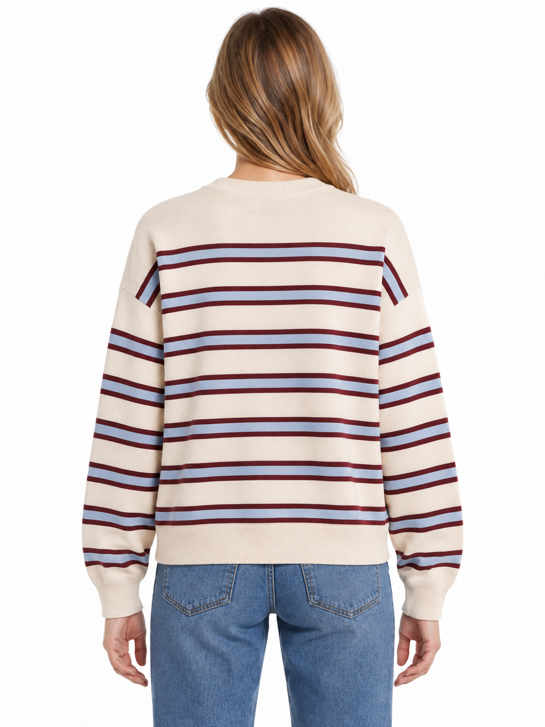 MERINAA STRIPED KNIT SWEATER