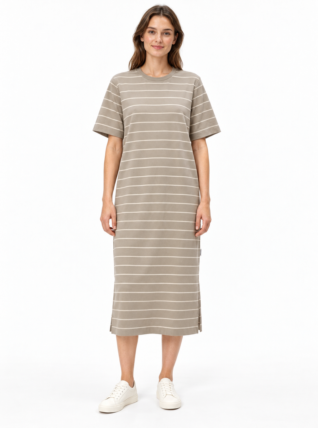 XELINAA FINE STRIPE MIDI DRESS