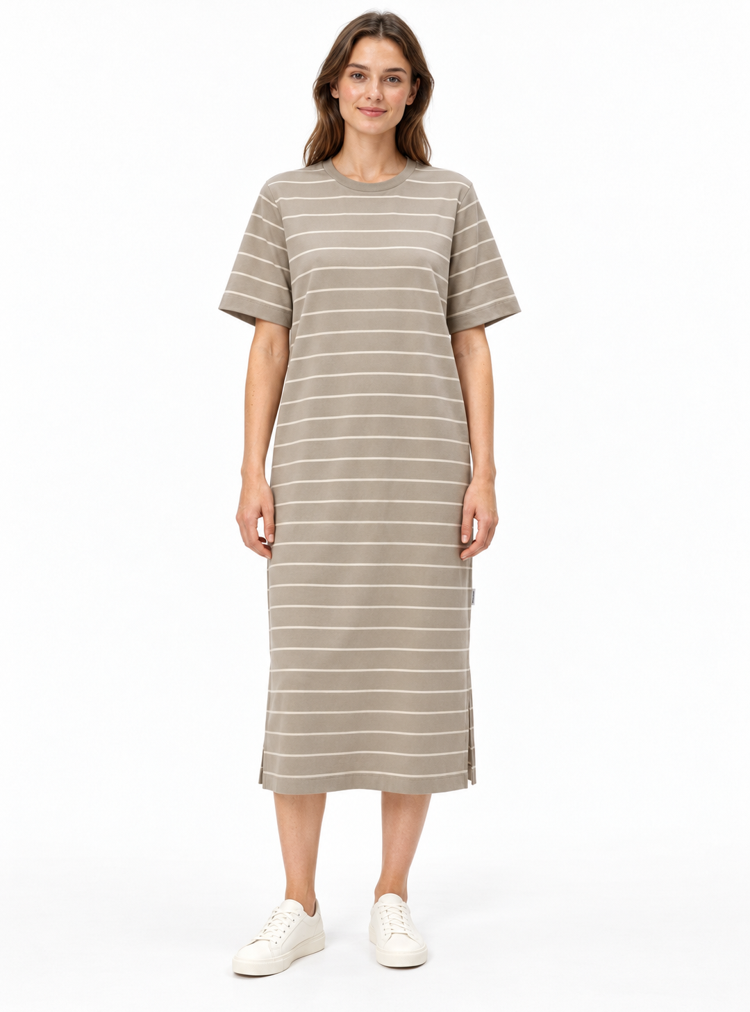 XELINAA FINE STRIPE MIDI DRESS