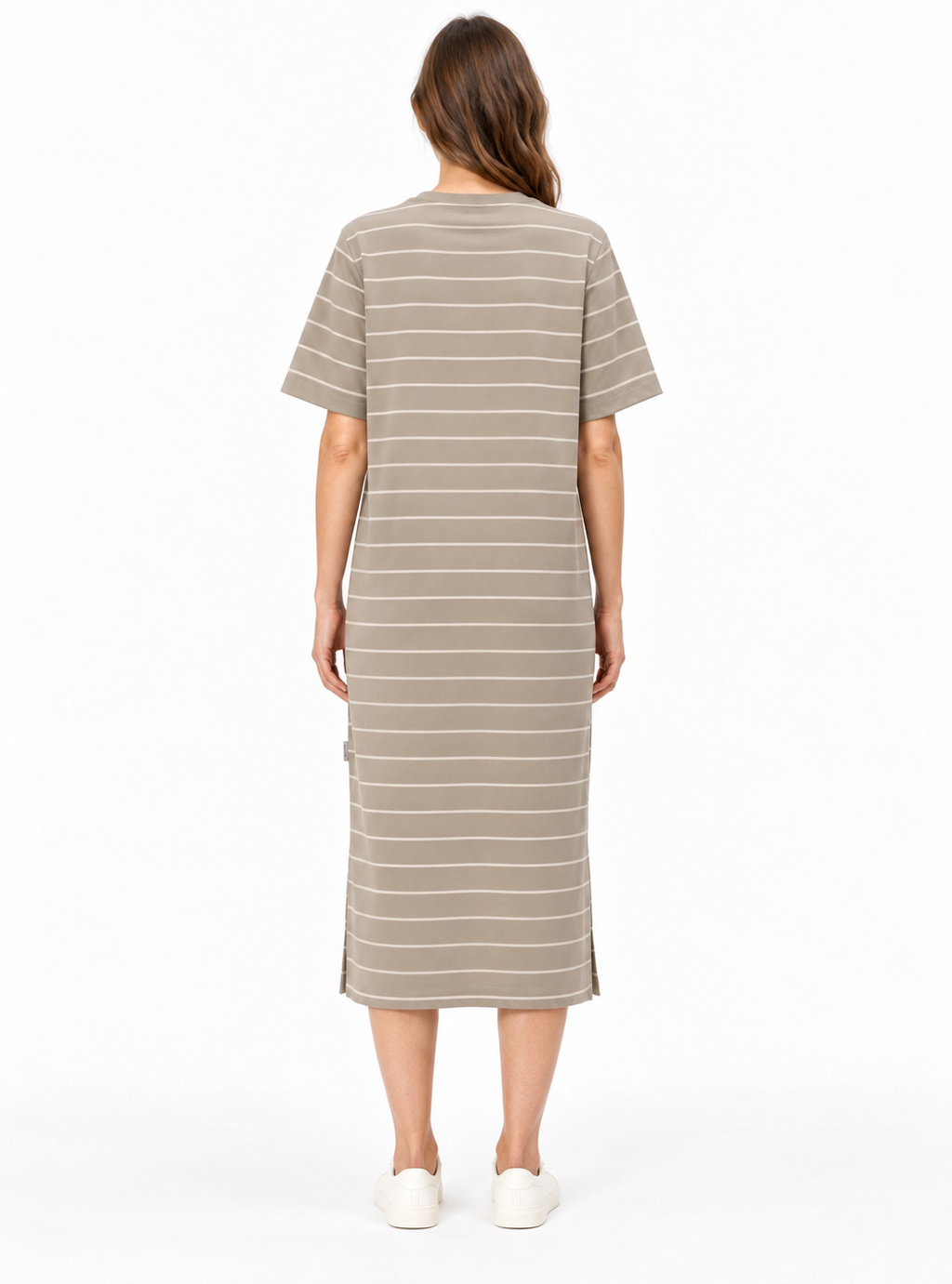 XELINAA FINE STRIPE MIDI DRESS