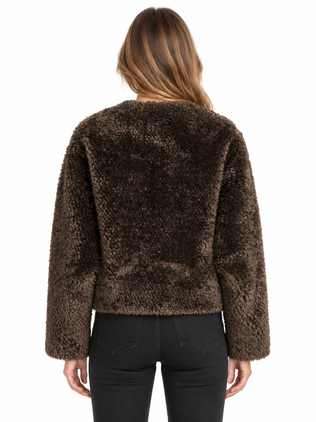 Kurze Jacke aus Fellimitat