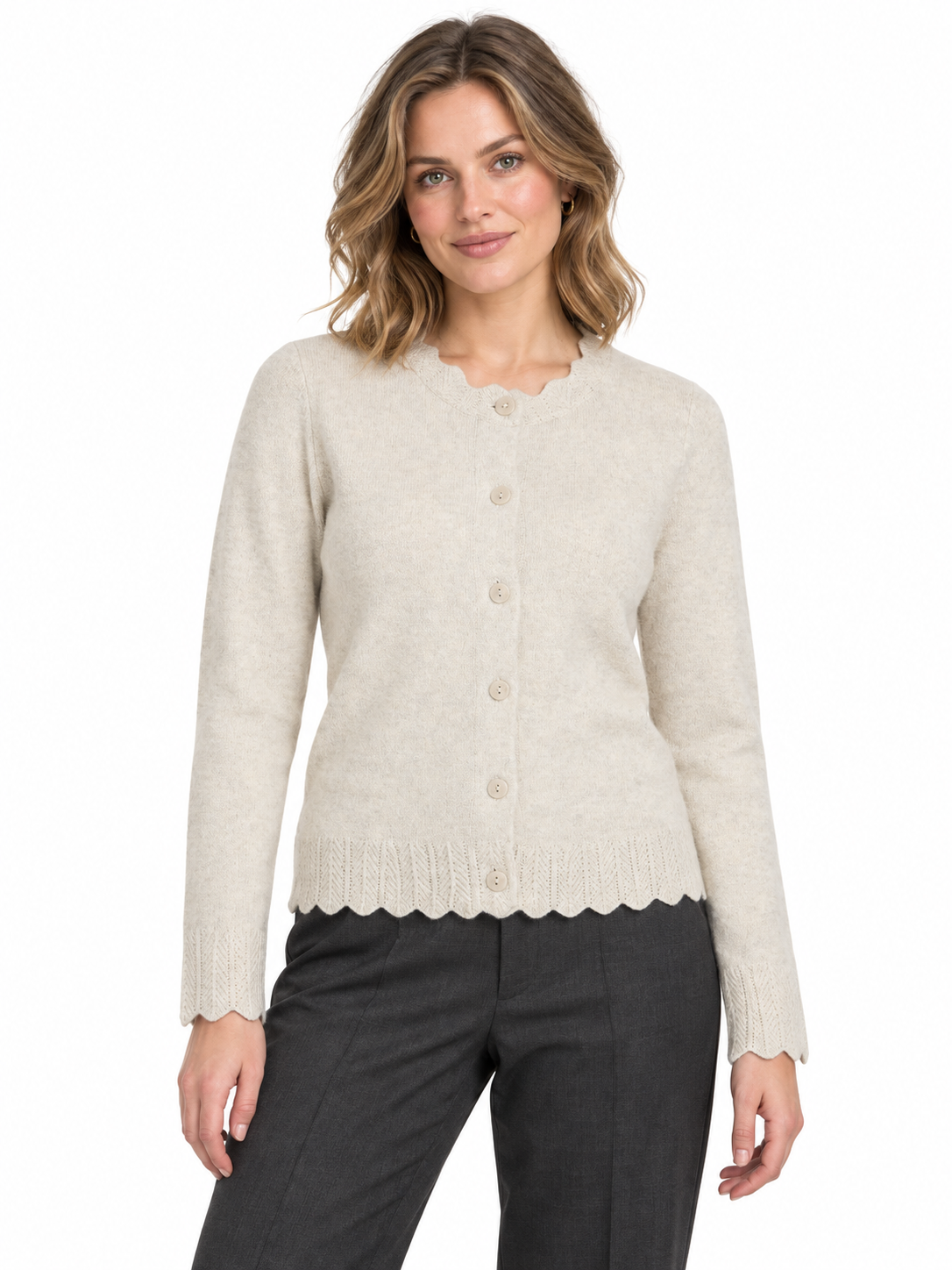 VINIKOLINA L/S O-NECK KNIT CARDIGAN