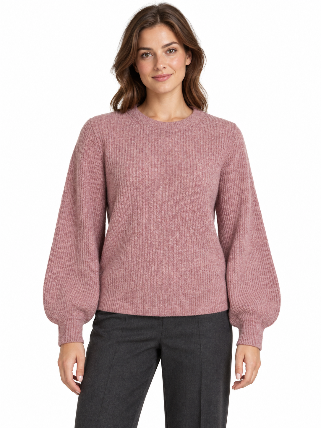 VIKACHEL O-NECK L/S KNIT TOP/VOL