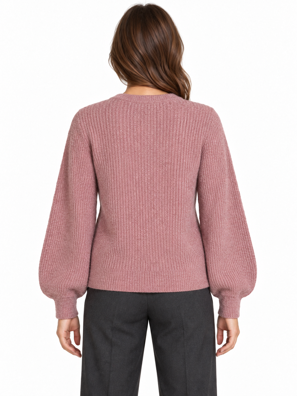 VIKACHEL O-NECK L/S KNIT TOP/VOL