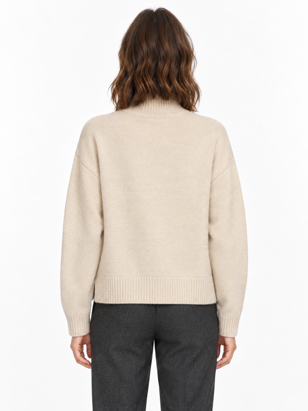 VISIA L/S HIGH NECK KNIT PULLOVER-N