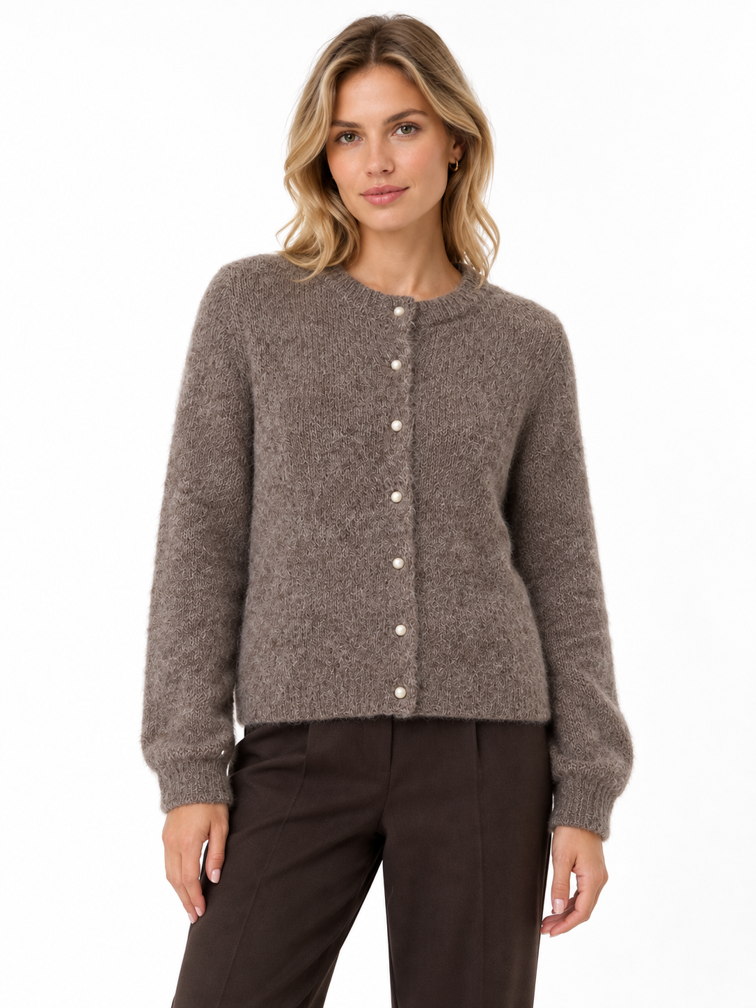 VILARKA O-NECK L/S KNIT CARDIGAN