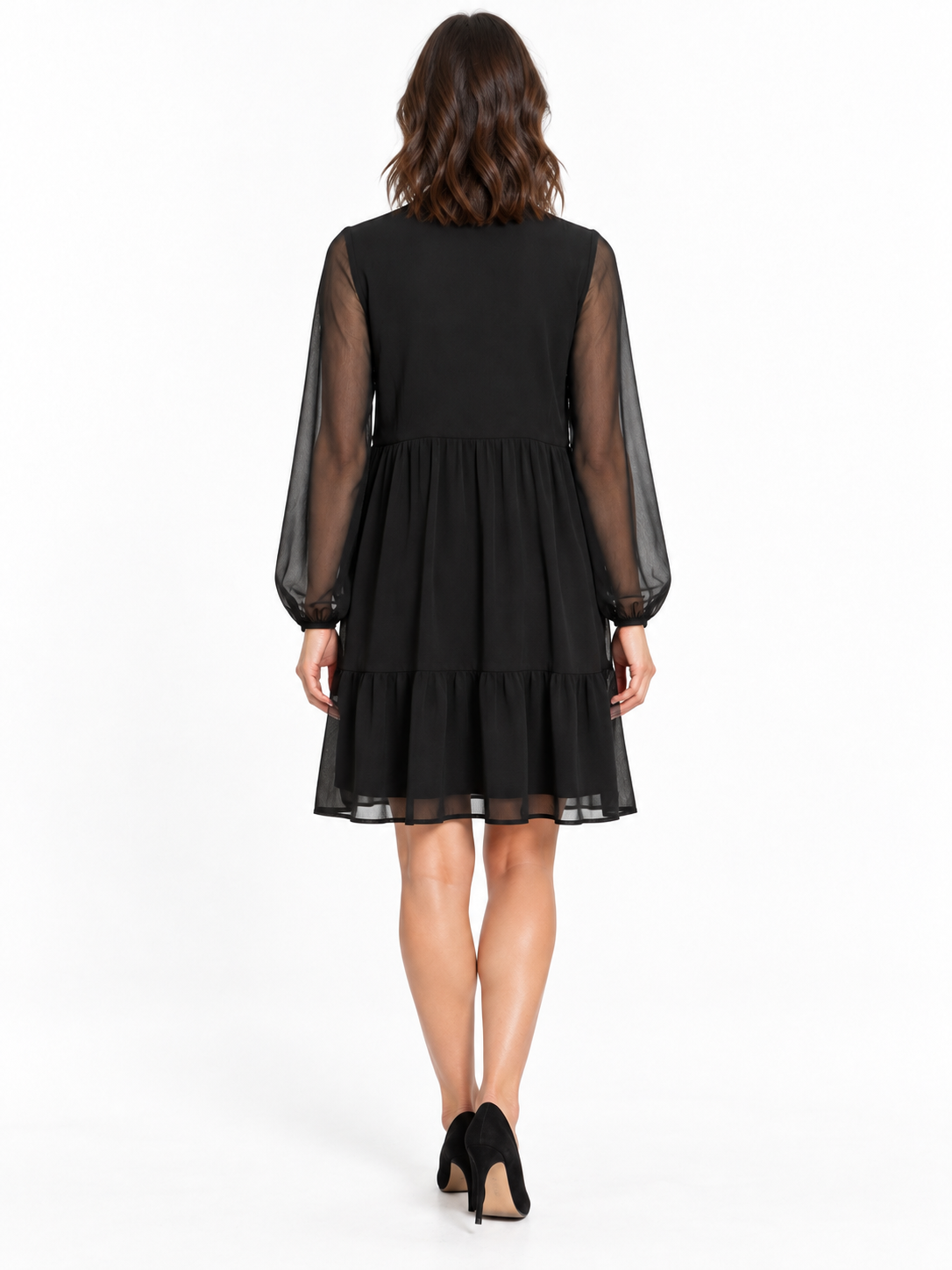VIFALIA L/S TIE V-NECK DRESS