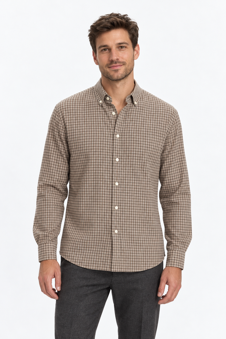 SLMCOLE-JAY REG MELANGE LS SHIRT NO