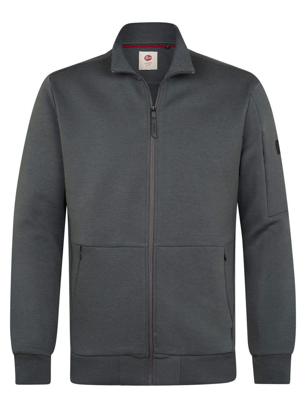 Sweatjacke mit Stehkragen und Reißverschluss