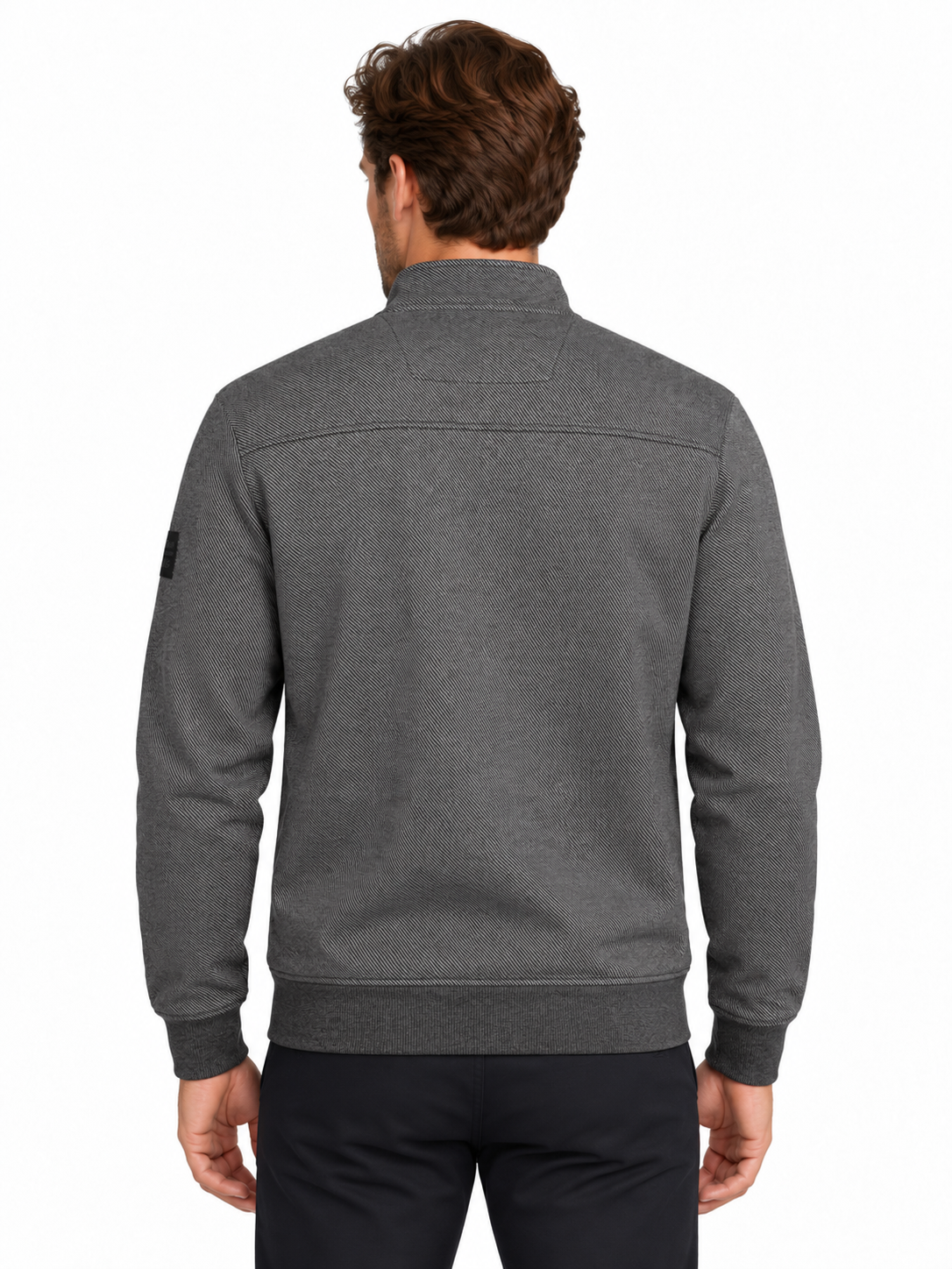 Sweatjacke mit Stehkragen und Reißverschluss