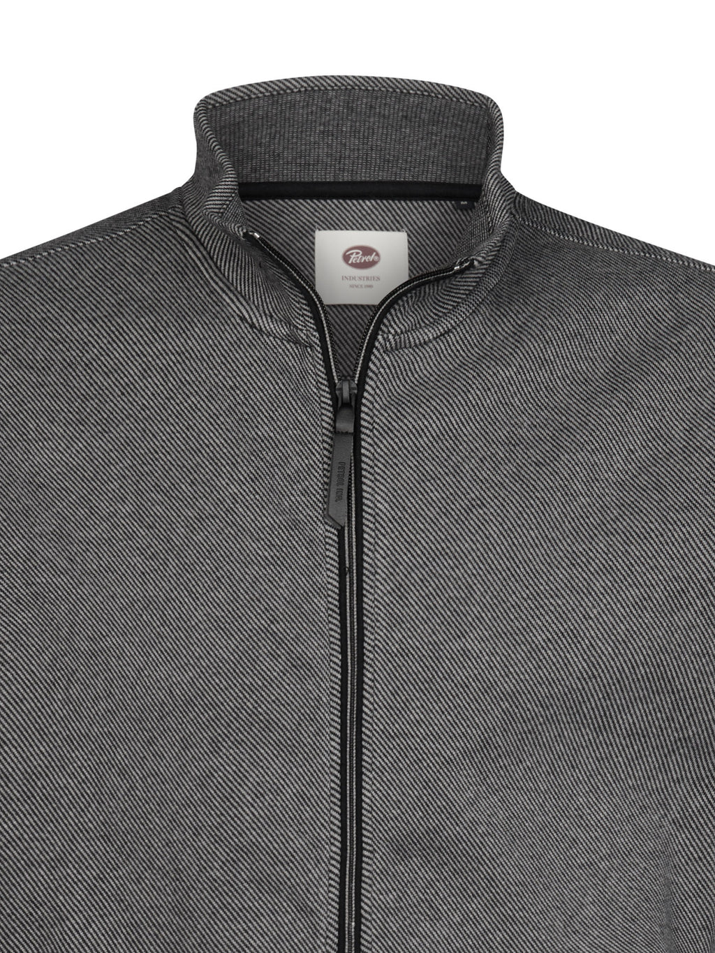 Sweatjacke mit Stehkragen und Reißverschluss