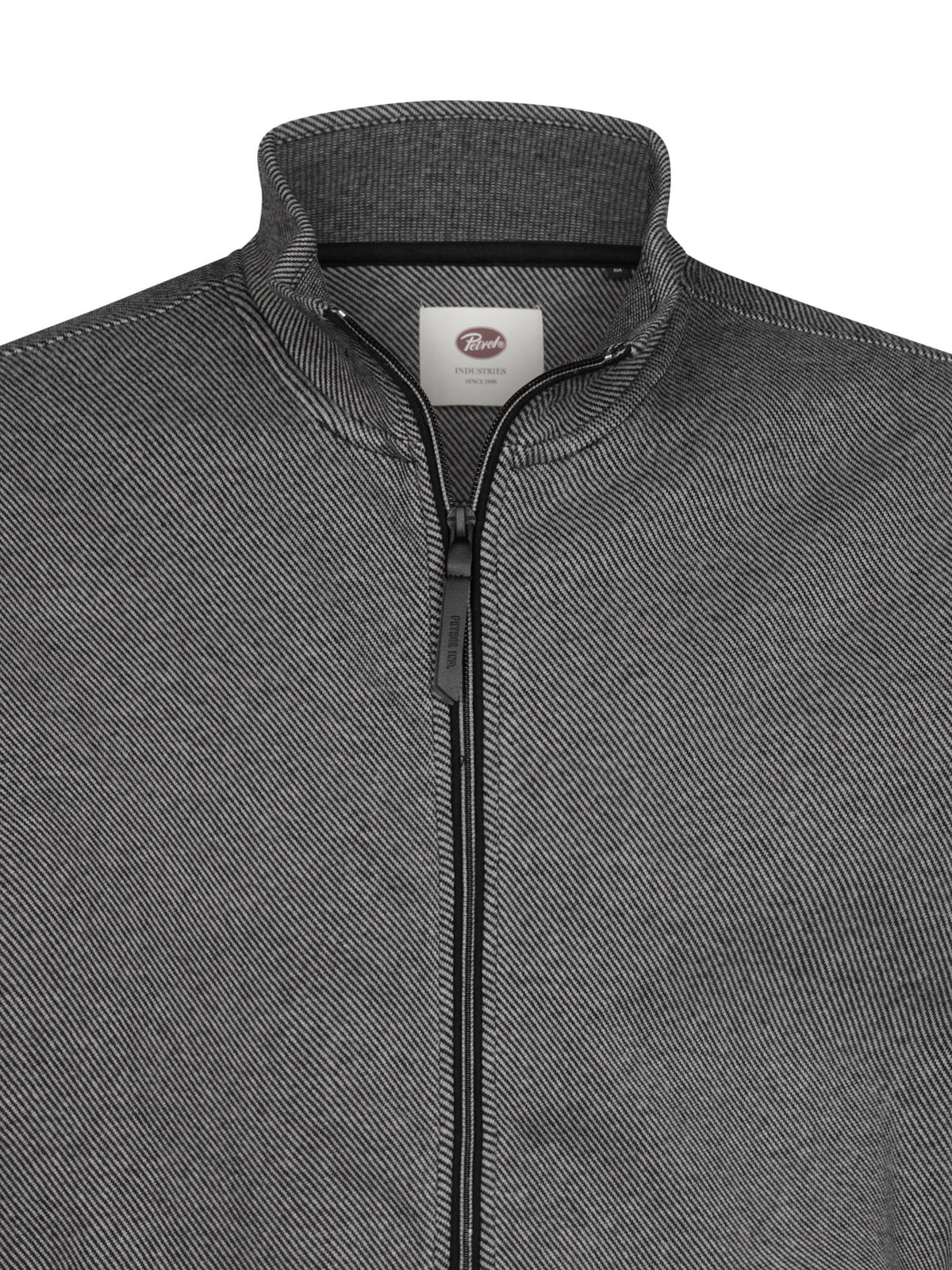 Sweatjacke mit Stehkragen und Reißverschluss