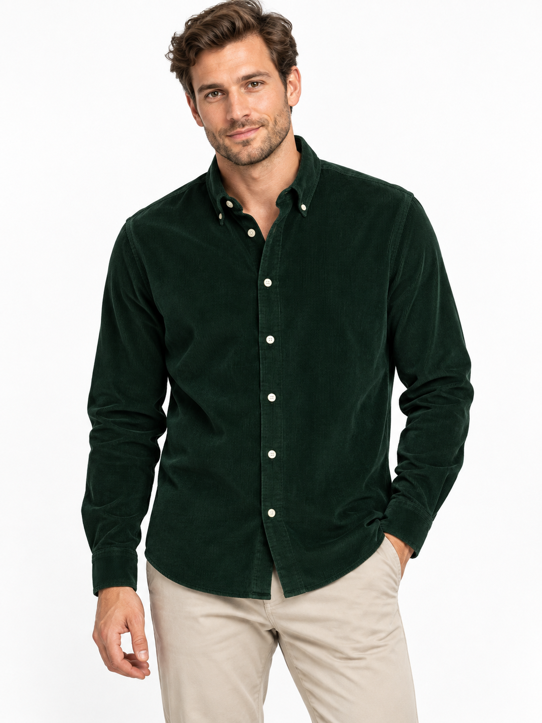 SLMREGCOLE DANNI CORD BD LS SHIRT N