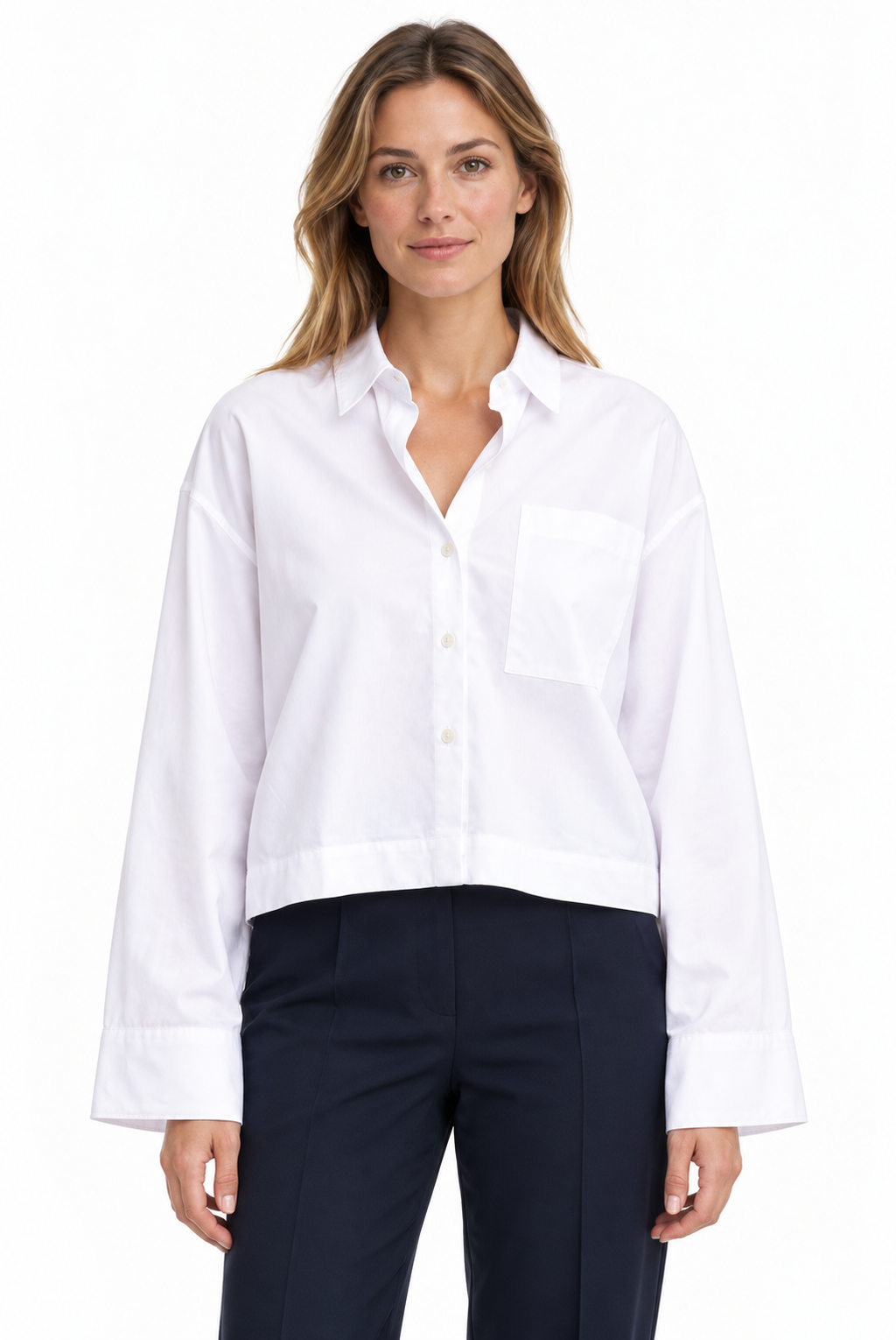 SLWDANNIE LS CROPPED BOXY SHIRT NOO