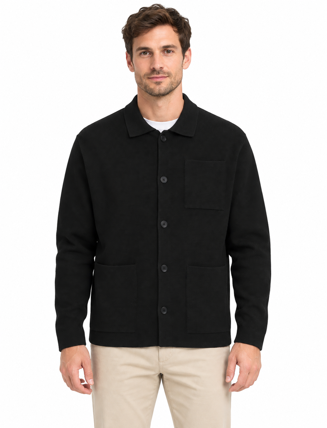 SLMMIKE LIGHT POLO CARDIGAN NOOS