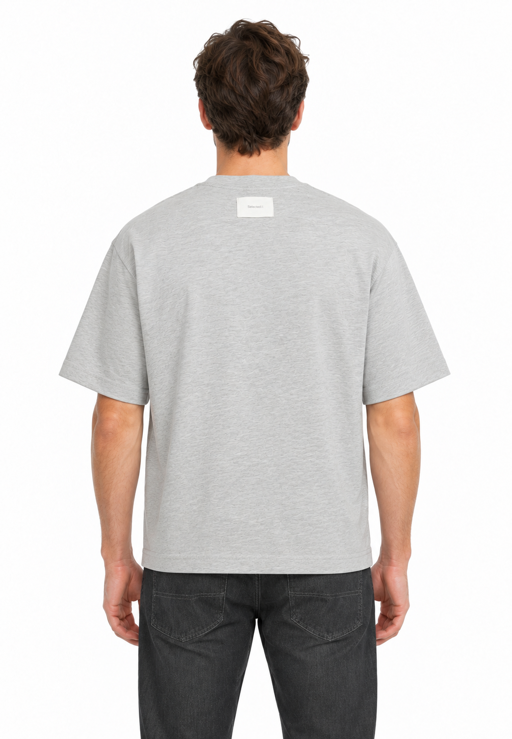 SLHBOXYLOGAN SS O-NECK LOGO TEE