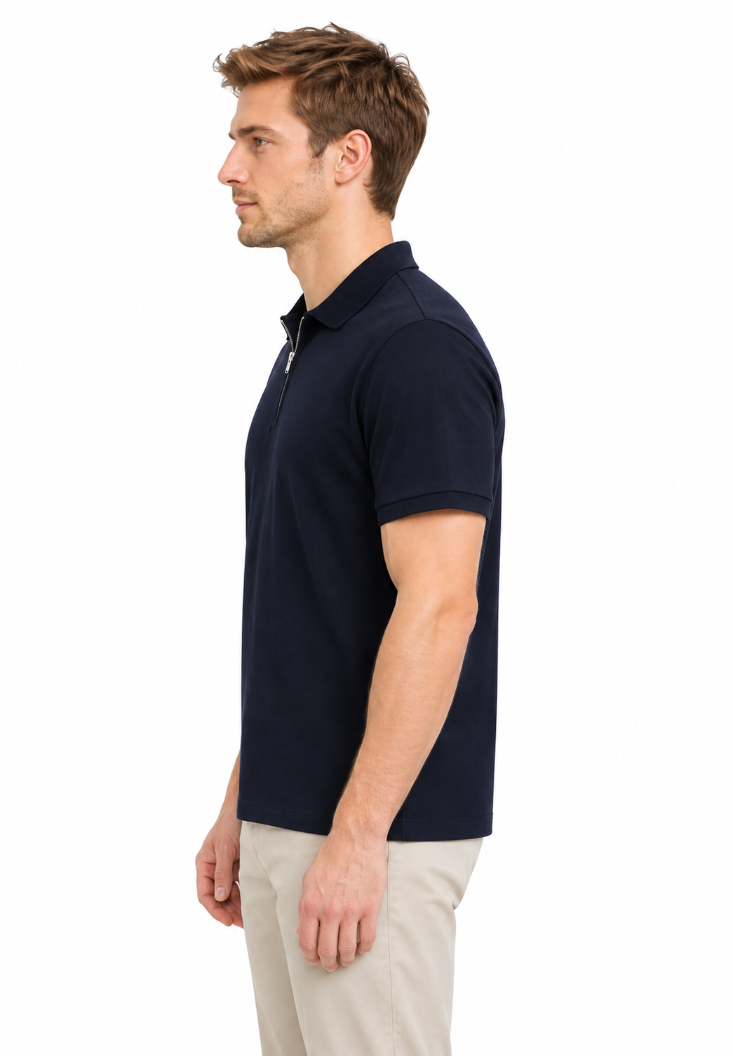 SLMFAVE ZIP SS POLO NOOS